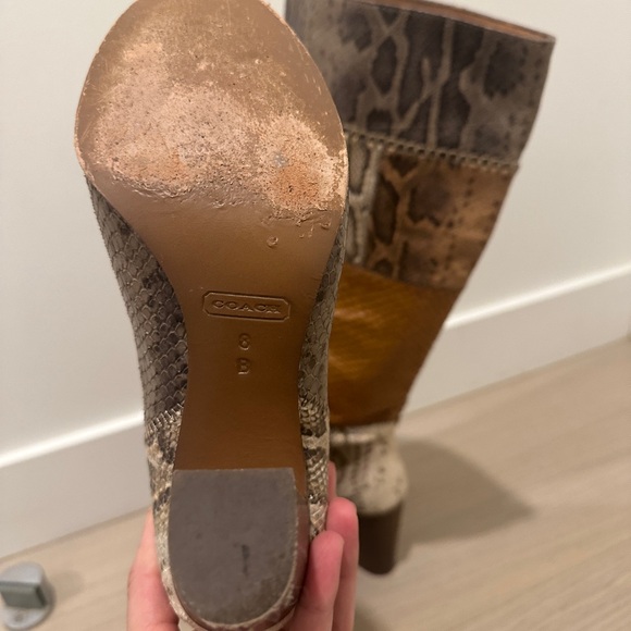 Coach | Trudie PRT Python Olive Brown
Natural Snakeskin Boot Size: 8B - Picture 5 of 7